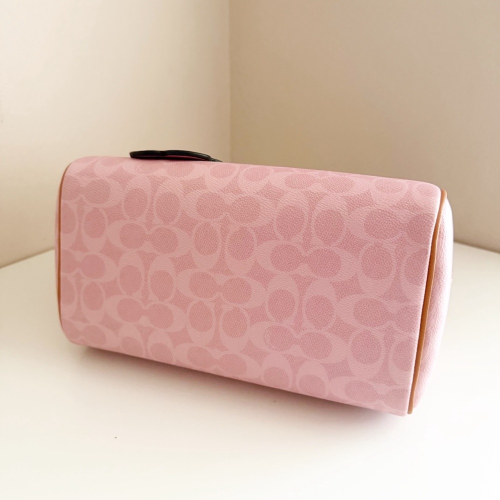 Coach Rowan Satchel Bag In Signature Canvas With Charms Powder pink NWOT - Picture 6 of 9